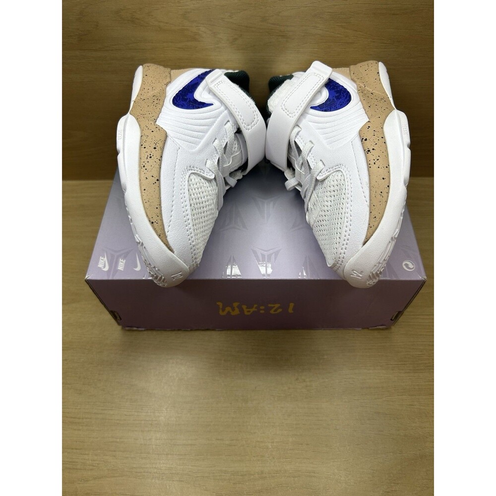 Nike Ja 2 In The Woods. Little Kids Shoes Size 12c White/Hemp/Vintage Green/Blue - Picture 11 of 15